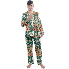 Men s Long Sleeve Satin Pajamas Set 