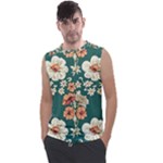 Retro 1880s Flowers Pattern 20 Men s Regular Tank Top