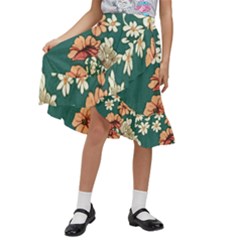 Kids  Ruffle Flared Wrap Midi Skirt 