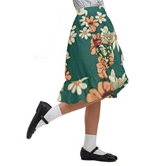 Kids  Ruffle Flared Wrap Midi Skirt 