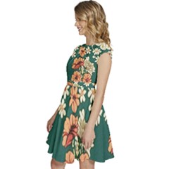 Cap Sleeve High Waist Dress 