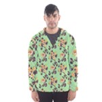 Retro 1880s Flowers Pattern 24 Men s Hooded Windbreaker