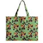 Retro 1880s Flowers Pattern 24 Zipper Mini Tote Bag