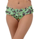 Retro 1880s Flowers Pattern 24 Frill Bikini Bottoms