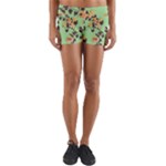 Retro 1880s Flowers Pattern 24 Yoga Shorts