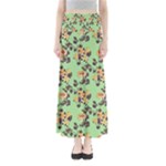 Retro 1880s Flowers Pattern 24 Full Length Maxi Skirt