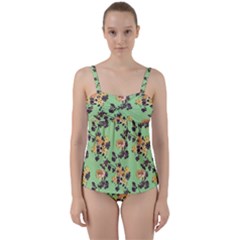 Twist Front Tankini Set 