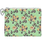 Retro 1880s Flowers Pattern 24 Canvas Cosmetic Bag (XXL)