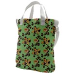 Retro 1880s Flowers Pattern 24 Canvas Messenger Bag