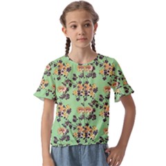 Kids  Cuff Sleeve Scrunch Bottom T-Shirt 