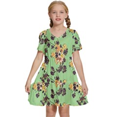 Kids  Short Sleeve Tiered Mini Dress 