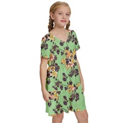 Kids  Short Sleeve Tiered Mini Dress 