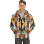 Men s Urban Art Patterned Hooded Jacket - Vibrant Abstract Streetwear 