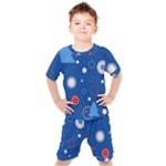 Christmas Pattern Tree Design Kids  T-Shirt and Shorts Set