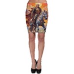 Heroic Trump Warrior in Golden Armor Bodycon Skirt