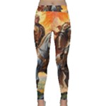 Heroic Trump Warrior in Golden Armor Classic Yoga Leggings