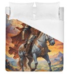 Heroic Trump Warrior in Golden Armor Duvet Cover (Queen Size)