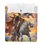 Heroic Trump Warrior in Golden Armor Duvet Cover Double Side (Full/ Double Size)