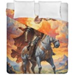 Heroic Trump Warrior in Golden Armor Duvet Cover Double Side (California King Size)