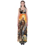 Heroic Trump Warrior in Golden Armor Empire Waist Maxi Dress