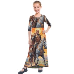 Kids  Quarter Sleeve Maxi Dress 