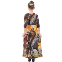 Kids  Quarter Sleeve Maxi Dress 