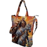 Heroic Trump Warrior in Golden Armor Shoulder Tote Bag