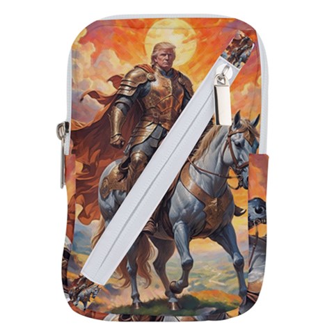 Heroic Trump Warrior in Golden Armor Belt Pouch Bag (Large) from ArtsNow.com