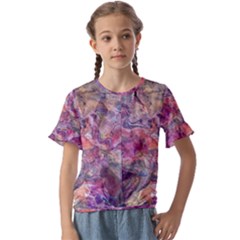 Kids  Cuff Sleeve Scrunch Bottom T-Shirt 