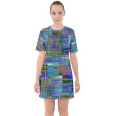 Sixties Short Sleeve Mini Dress 