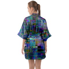 Half Sleeve Satin Kimono  