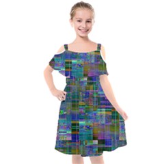 Kids  Cut Out Shoulders Chiffon Dress 