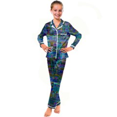 Kids  Satin Long Sleeve Pajamas Set 