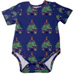 christmas tree themed  Baby Short Sleeve Bodysuit