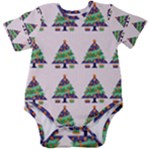 christmas tree themed  Baby Short Sleeve Bodysuit