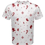 Christmas Xmas Holiday Pattern Background Men s Cotton T-Shirt