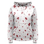 Christmas Xmas Holiday Pattern Background Women s Pullover Hoodie