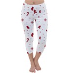 Christmas Xmas Holiday Pattern Background Capri Winter Leggings 