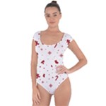 Christmas Xmas Holiday Pattern Background Short Sleeve Leotard 