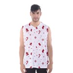 Christmas Xmas Holiday Pattern Background Men s Basketball Tank Top