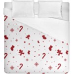 Christmas Xmas Holiday Pattern Background Duvet Cover (King Size)