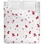 Christmas Xmas Holiday Pattern Background Duvet Cover Double Side (California King Size)