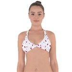 Christmas Xmas Holiday Pattern Background Halter Neck Bikini Top