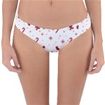 Christmas Xmas Holiday Pattern Background Reversible Hipster Bikini Bottoms