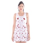 Christmas Xmas Holiday Pattern Background Scoop Neck Skater Dress