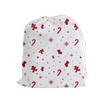 Christmas Xmas Holiday Pattern Background Drawstring Pouch (XL)