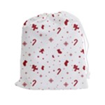 Christmas Xmas Holiday Pattern Background Drawstring Pouch (2XL)