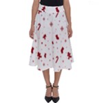 Christmas Xmas Holiday Pattern Background Perfect Length Midi Skirt