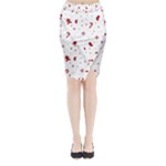 Christmas Xmas Holiday Pattern Background Midi Wrap Pencil Skirt