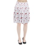 Christmas Xmas Holiday Pattern Background Pleated Skirt